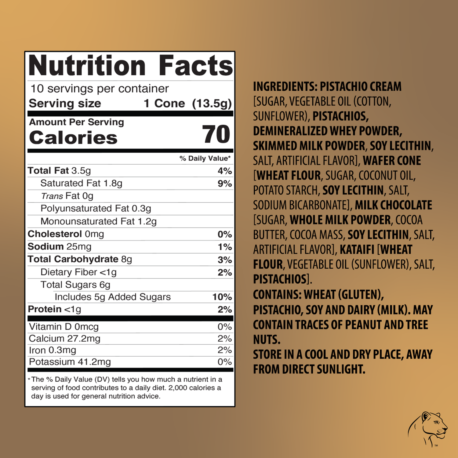 Leonessa Dubai Chocolate Cones - Gable Box